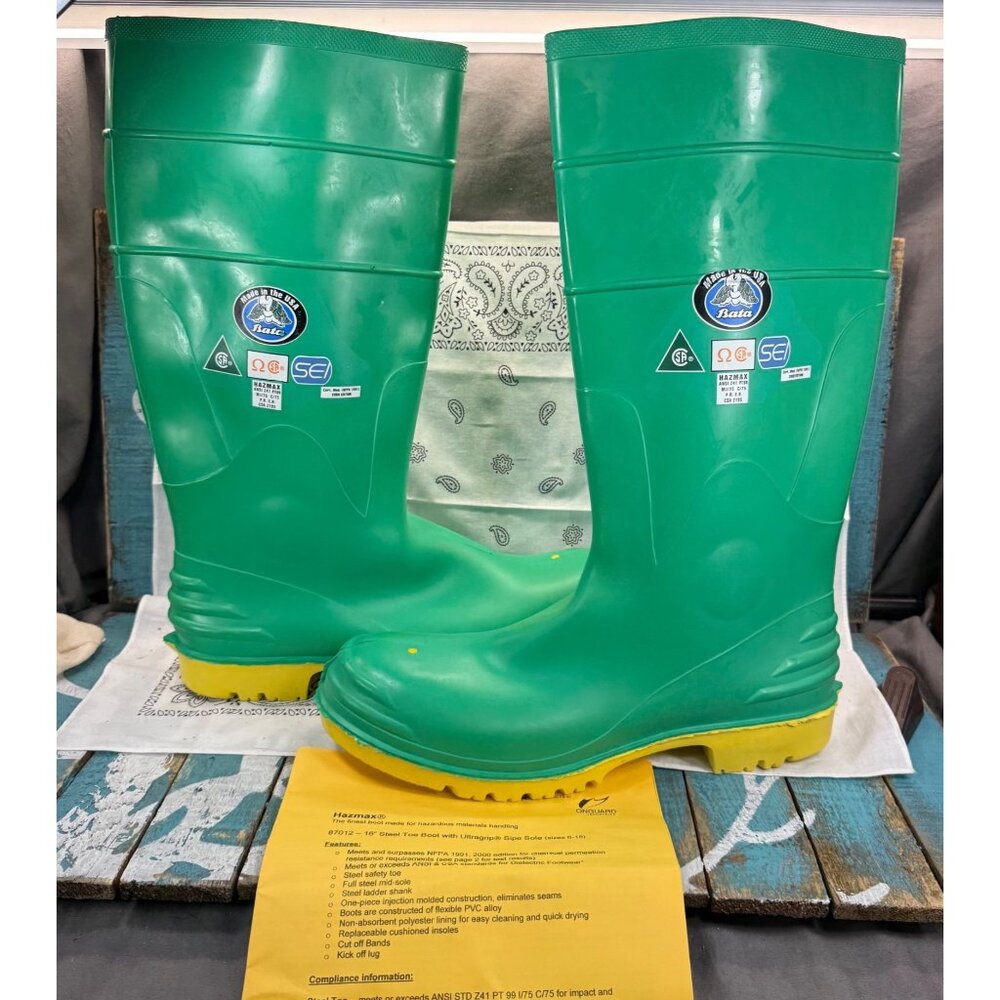 NEW Onguard Hazmax Hazmat 16" Steel Toe Boot Ultragrip Sipe Sole 87012 Mens 13